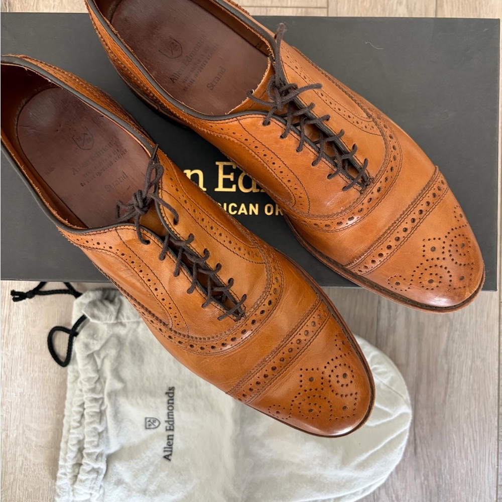 Allen Edmonds “Strand” Men's Brown Oxford Shoes, Size 11 D